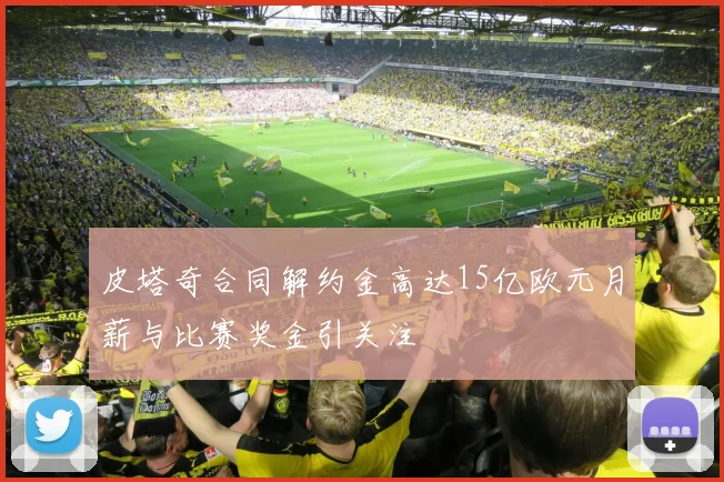 皮塔奇合同解约金高达15亿欧元月薪与比赛奖金引关注
